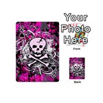 Pink Skull Splatter Playing Cards 54 Designs (Mini)