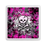 Pink Skull Splatter Memory Card Reader (Square)