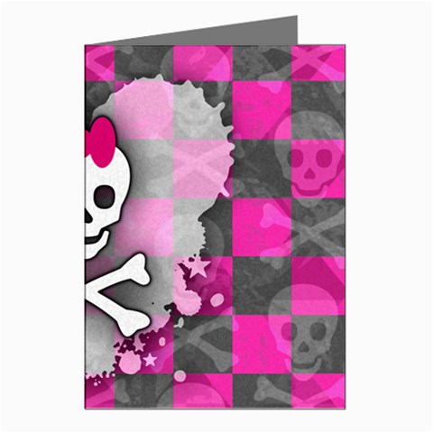 Princess Skull Heart Greeting Cards (Pkg of 8) from UrbanLoad.com Left