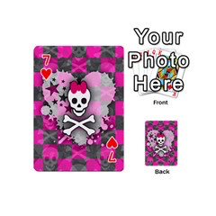 Princess Skull Heart Playing Cards 54 Designs (Mini) from UrbanLoad.com Front - Heart7