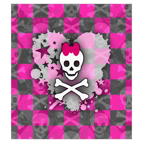 Princess Skull Heart Drawstring Pouch (Medium) from UrbanLoad.com Front