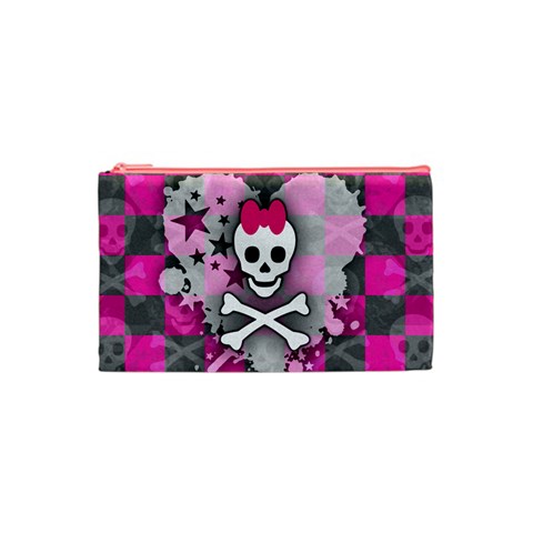 Princess Skull Heart Cosmetic Bag (XS) from UrbanLoad.com Front