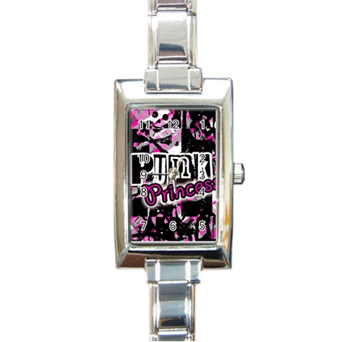 Punk Princess Rectangle Italian Charm Watch from UrbanLoad.com Front