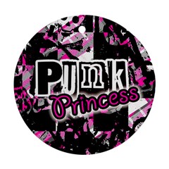Punk Princess Round Ornament (Two Sides) from UrbanLoad.com Back