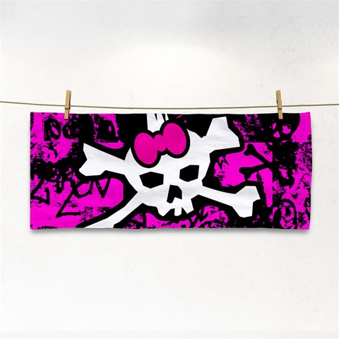Punk Skull Princess Hand Towel from UrbanLoad.com Front