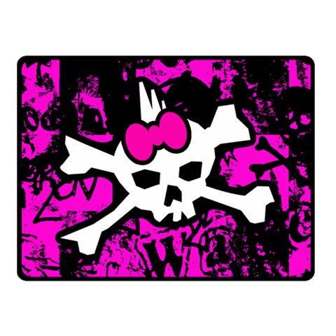 Punk Skull Princess Fleece Blanket (Small) from UrbanLoad.com 50 x40  Blanket Front
