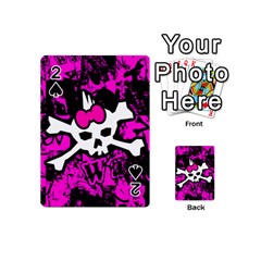 Punk Skull Princess Playing Cards 54 Designs (Mini) from UrbanLoad.com Front - Spade2