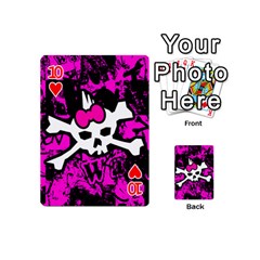 Punk Skull Princess Playing Cards 54 Designs (Mini) from UrbanLoad.com Front - Heart10