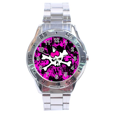 Punk Skull Princess Stainless Steel Analogue Watch from UrbanLoad.com Front