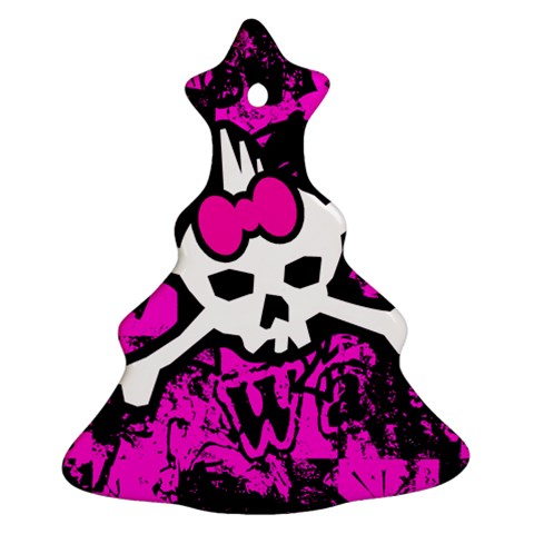 Punk Skull Princess Christmas Tree Ornament (Two Sides) from UrbanLoad.com Front