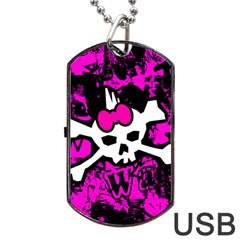 Punk Skull Princess Dog Tag USB Flash (Two Sides) from UrbanLoad.com Back