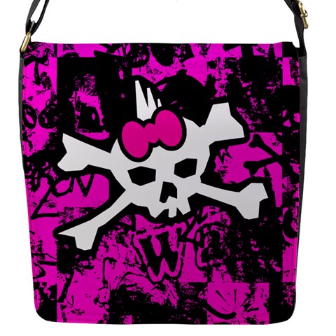 Punk Skull Princess Flap Closure Messenger Bag (S) from UrbanLoad.com Front