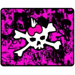 Punk Skull Princess Double Sided Fleece Blanket (Medium)