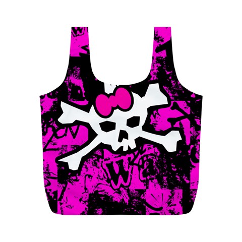 Punk Skull Princess Full Print Recycle Bag (M) from UrbanLoad.com Front