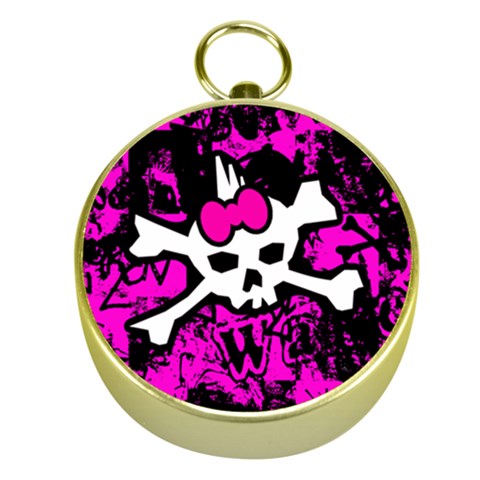Punk Skull Princess Gold Compass from UrbanLoad.com Front