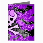 Purple Girly Skull Greeting Cards (Pkg of 8)