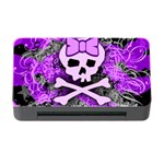 Purple Girly Skull Memory Card Reader with CF