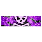 Purple Girly Skull Satin Scarf (Oblong)