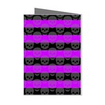 Purple Goth Skulls  Mini Greeting Cards (Pkg of 8)