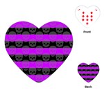 Purple Goth Skulls  Playing Cards Single Design (Heart)
