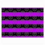 Purple Goth Skulls  Large Glasses Cloth (2 Sides)
