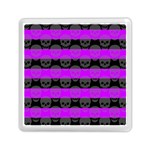 Purple Goth Skulls  Memory Card Reader (Square)