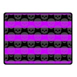 Purple Goth Skulls  Double Sided Fleece Blanket (Small)