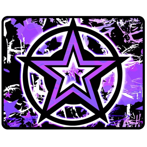 Purple Star Double Sided Fleece Blanket (Medium) from UrbanLoad.com 58.8 x47.4  Blanket Back