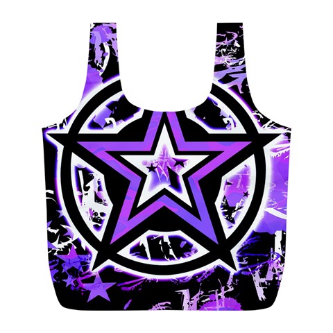 Purple Star Full Print Recycle Bag (L) from UrbanLoad.com Back
