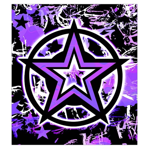 Purple Star Drawstring Pouch (Medium) from UrbanLoad.com Front