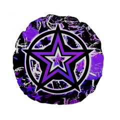 Purple Star Standard 15  Premium Flano Round Cushion  from UrbanLoad.com Back