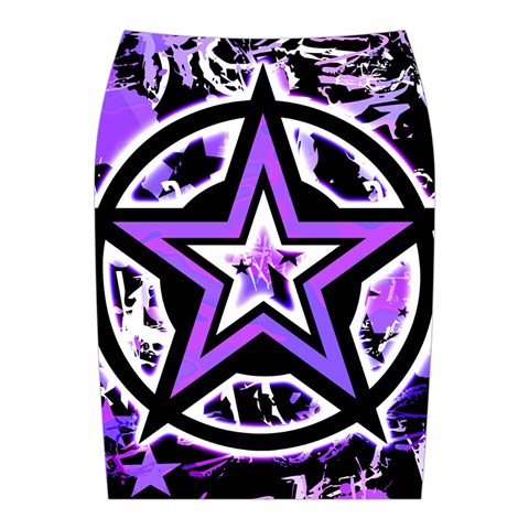 Purple Star Midi Wrap Pencil Skirt from UrbanLoad.com Back