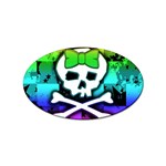 Rainbow Skull Sticker (Oval)