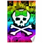 Rainbow Skull Canvas 20  x 30 