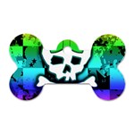 Rainbow Skull Dog Tag Bone (One Side)