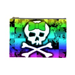 Rainbow Skull Cosmetic Bag (Large) from UrbanLoad.com Front