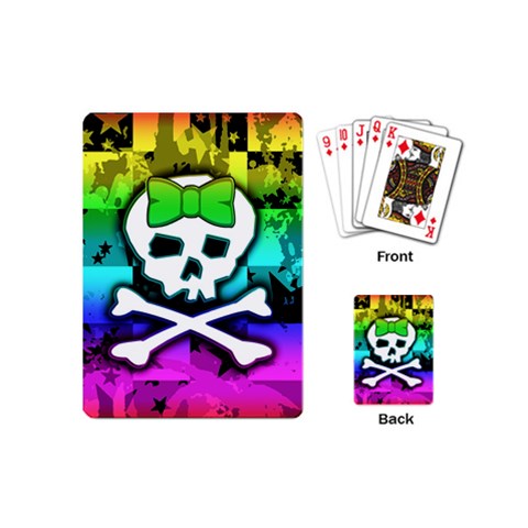 Rainbow Skull Playing Cards Single Design (Mini) from UrbanLoad.com Back