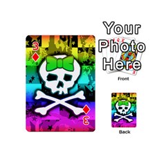 Rainbow Skull Playing Cards 54 Designs (Mini) from UrbanLoad.com Front - Diamond3