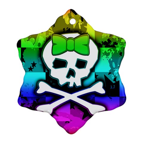 Rainbow Skull Ornament (Snowflake) from UrbanLoad.com Front