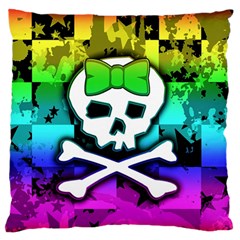 Rainbow Skull Standard Flano Cushion Case (Two Sides) from UrbanLoad.com Front