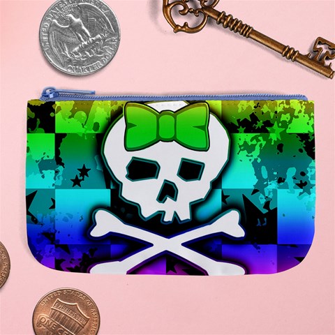 Rainbow Skull Large Coin Purse from UrbanLoad.com Front