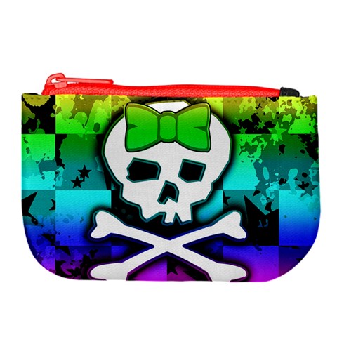 Rainbow Skull Large Coin Purse from UrbanLoad.com Front