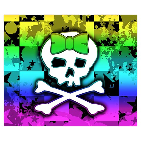 Rainbow Skull Zipper Medium Tote Bag from UrbanLoad.com Front