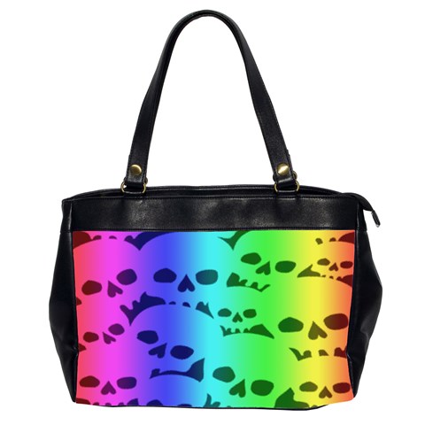 Rainbow Skull Collection Oversize Office Handbag (2 Sides) from UrbanLoad.com Front