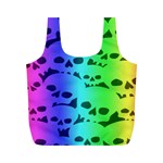 Rainbow Skull Collection Full Print Recycle Bag (M)