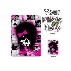 Scene Kid Girl Skull Playing Cards 54 Designs (Mini) from UrbanLoad.com Front - Club4