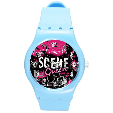 Scene Queen Round Plastic Sport Watch (M) from UrbanLoad.com Front