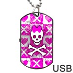 Skull Princess Dog Tag USB Flash (One Side)