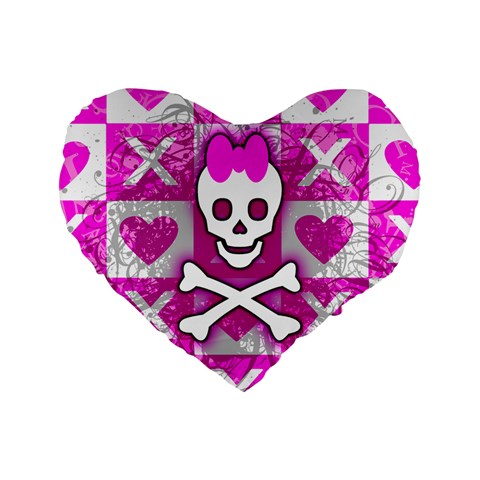 Skull Princess Standard 16  Premium Heart Shape Cushion  from UrbanLoad.com Front