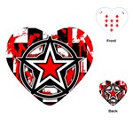 Star Checkerboard Splatter Playing Cards Single Design (Heart)